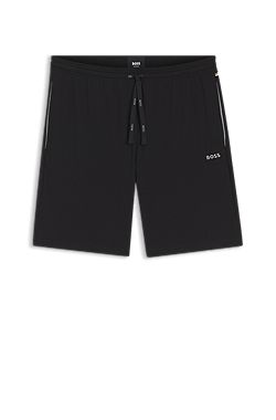 Stretch-cotton regular-fit shorts with logo detail