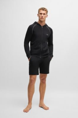 Stretch-cotton regular-fit shorts with logo detail