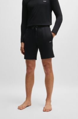 Stretch-cotton regular-fit shorts with logo detail