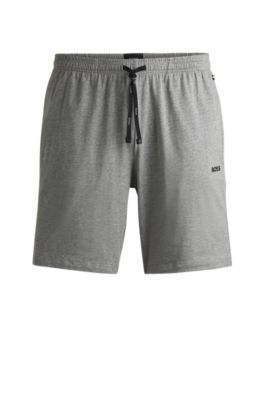 BOSS - Stretch-cotton regular-fit shorts with logo detail