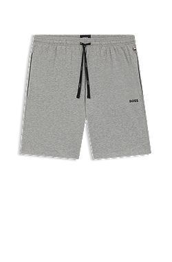 Stretch-cotton regular-fit shorts with logo detail