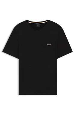 Stretch-cotton regular-fit T-shirt with logo detail