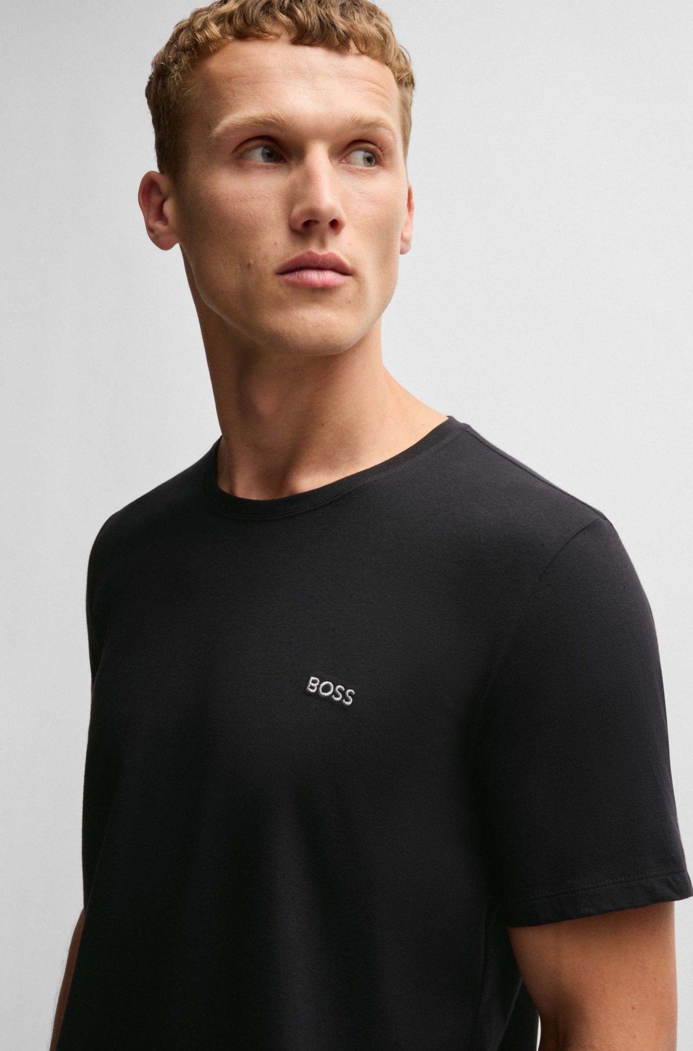★Hugo Boss★ Logo short sleeve t-shirt regular fit 50481923 BOSS - Stretch-cotton regular-fit T-shirt with logo detail