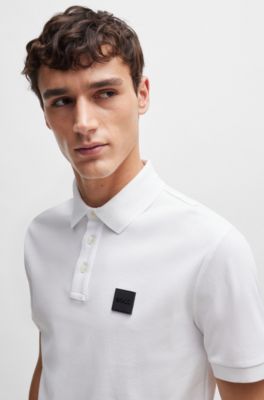 BOSS - Regular-fit polo shirt - White