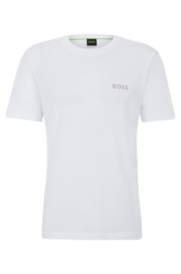 Hugo Boss Cotton-jersey Regular-fit T-shirt With Carabiner Artwork In White
