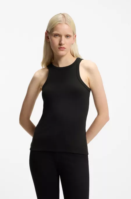 Slim-fit tank in a stretch-cotton