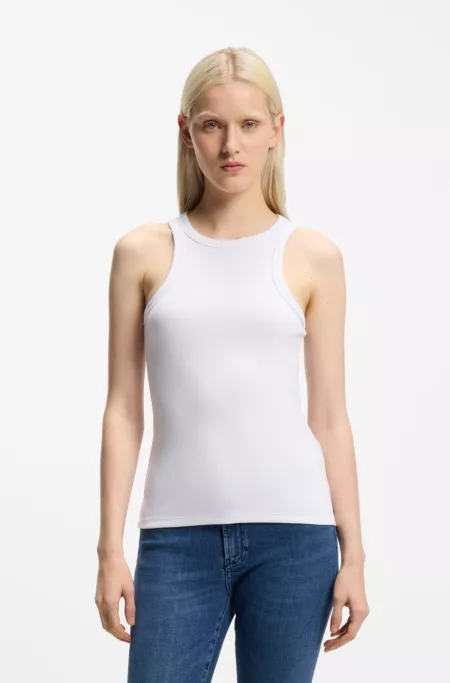 Slim-fit tank in a stretch-cotton