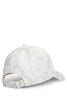 BOSS - Leaf-print six-panel cap with embroidered logo