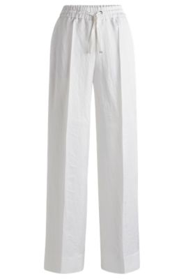 パンツ BOSS Woman Pants White 50540608 100 BOSS: Pants woman - White | Boss pants 50540608 online at