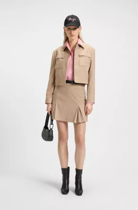 Oversized-fit blouse in cotton canvas