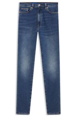 Hugo Boss Skinny-fit Jeans In Medium-blue Stretch Denim In Blue