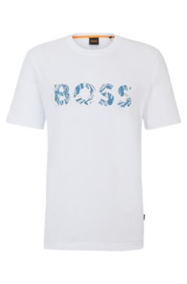 BOSS - Cotton-jersey T-shirt with logo print