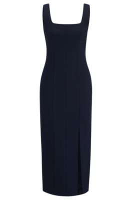 Hugo Boss Boss Dineza Midi Sheath Dress In Dark Blue