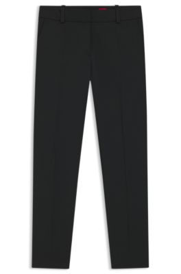 Pantalones tobilleros slim fit, Negro