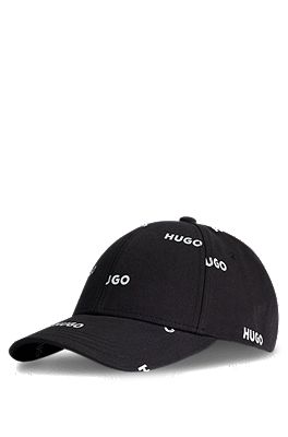 HUGO - Cotton-twill six-panel cap with printed logos