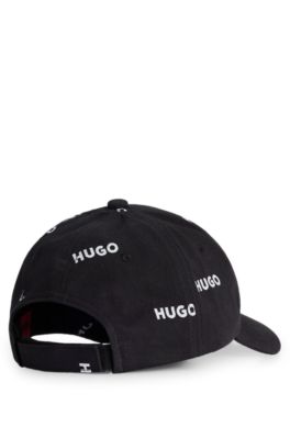 HUGO - Cotton-twill six-panel cap with printed logos
