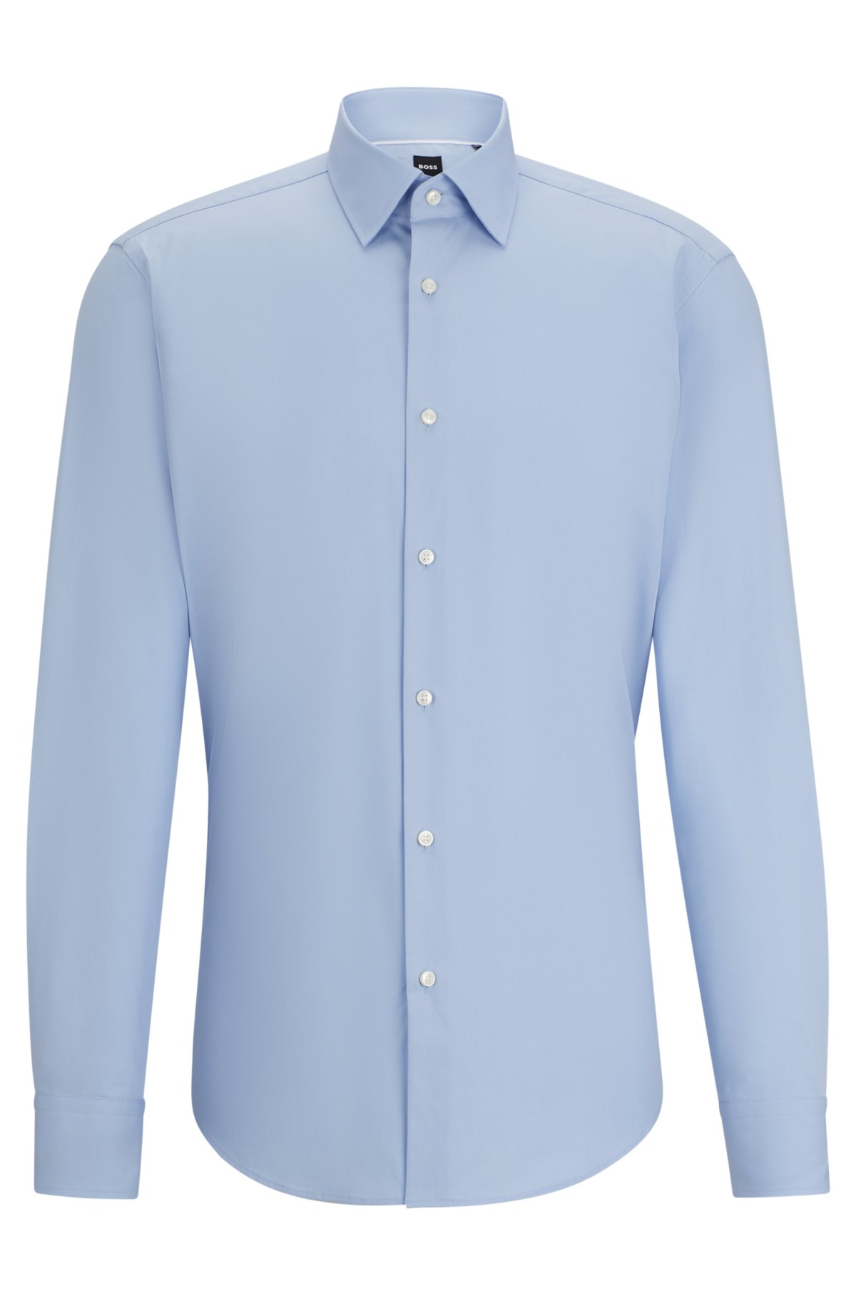 BOSS - Regular-fit shirt in easy-iron cotton poplin