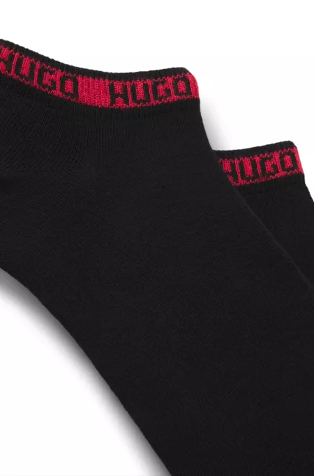 Two-pack of branded-cuff socks in an ankle length