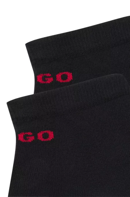 Two-pack of cotton-blend socks in a short length