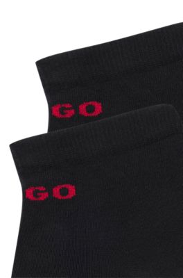 Two-pack of cotton-blend socks in a short length, Black