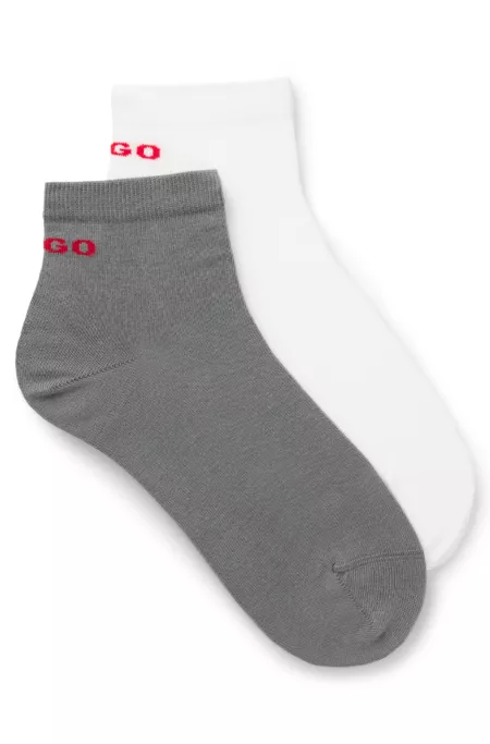 Two-pack of cotton-blend socks in a short length