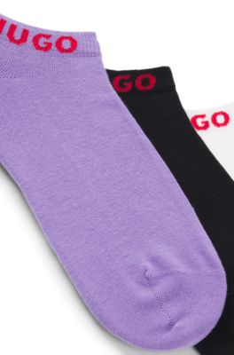 HUGO Damen Socken 3er Pack - Bequeme Ankle Socks Aus Baumwolle
