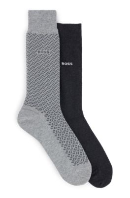 Shop Hugo Boss Two-pack Of Socks In Silver