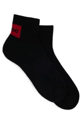 Two-Pack Of Short Socks With Logos- Men's Casual Socks Size