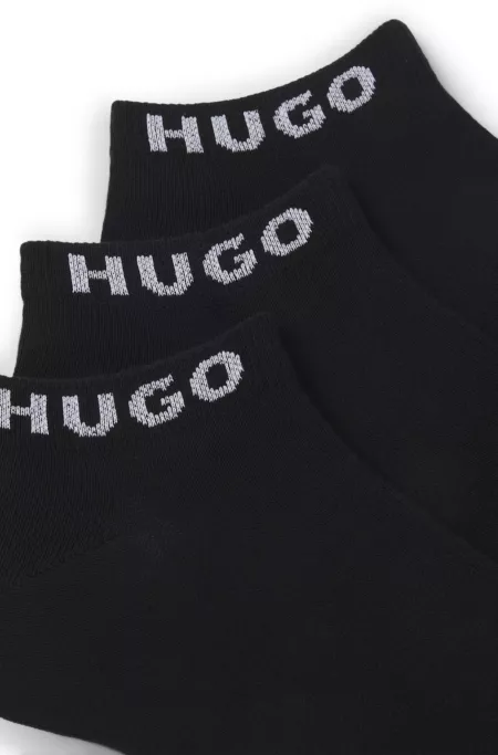 Three-pack of contrast-logo socks in an ankle length