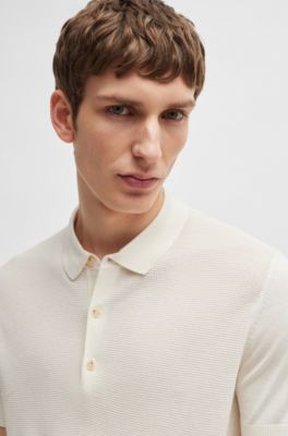 BOSS Men's Silk Sweater White