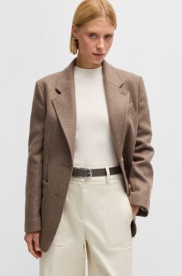 Ceinture en cuir italien avec boucle en m&eacute;tal argent&eacute; poli , Kaki