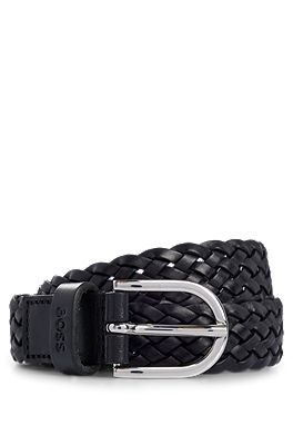 Braided belt in Black: Luxury Italian Accessories