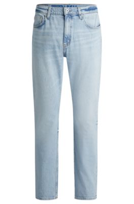 HUGO - Slim-fit jeans in blue stretch denim