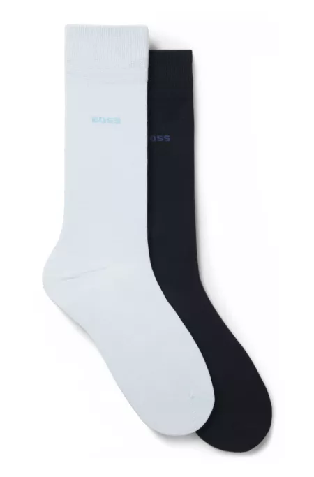 Two-pack business socks in soft compact cotton