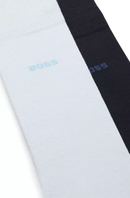 Two-pack business socks in soft compact cotton