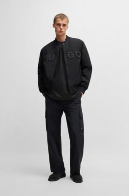 Camiseta oversize fit para todos los g&eacute;neros en algod&oacute;n con etiqueta con logo, Negro