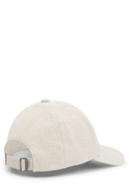 NAOMI x BOSS cap in cotton with logo patch, White