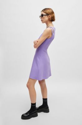 HUGO - Sleeveless mini dress with cut-out shoulder detail