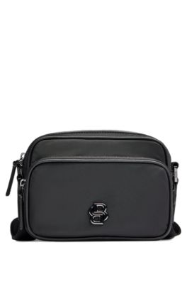 BOSS - Crossbody bag with double-monogram hardware trim