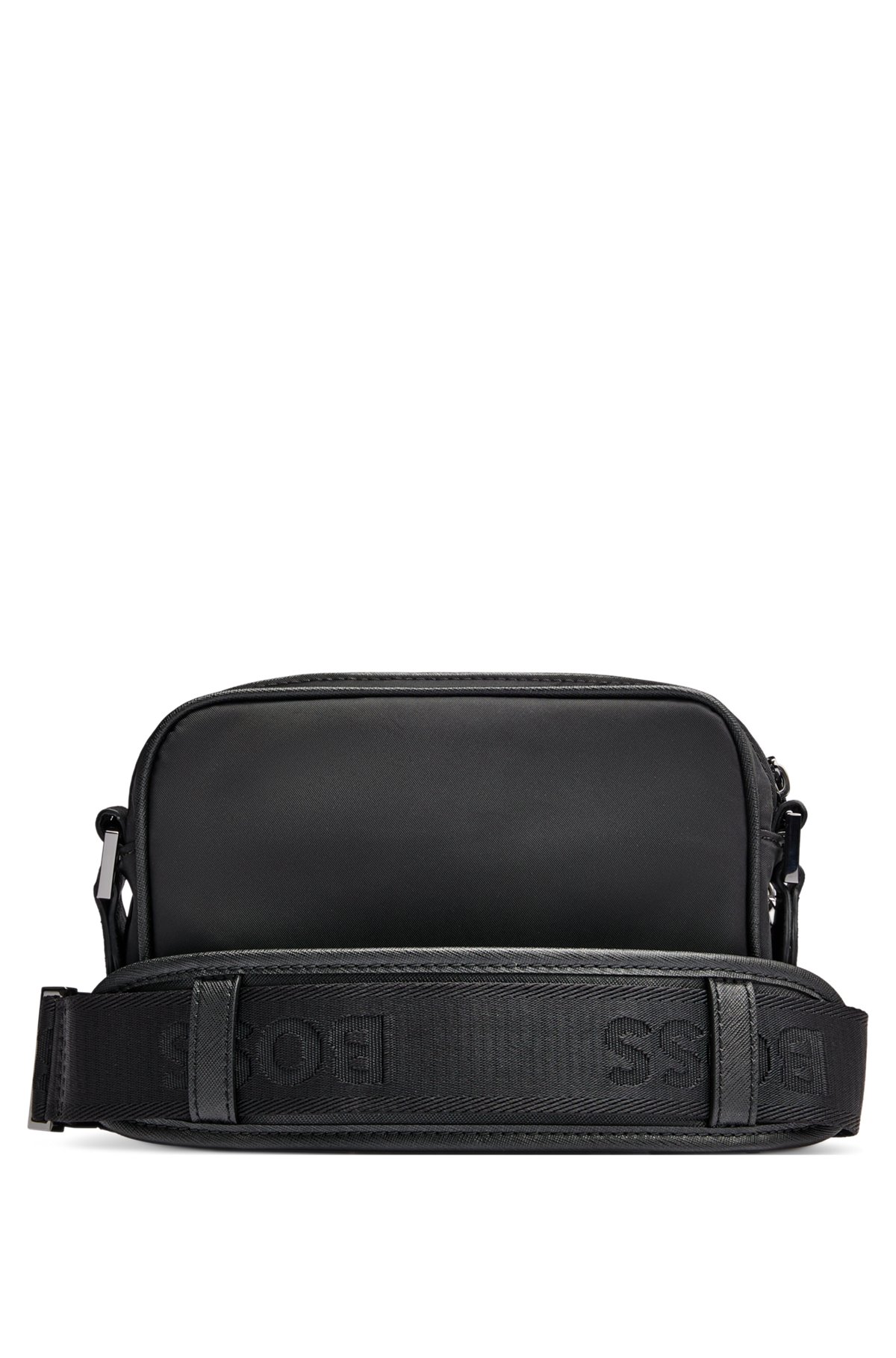 BOSS - Crossbody bag with Double B monogram - Black BOSS - Crossbody bag with Double B monogram - Black