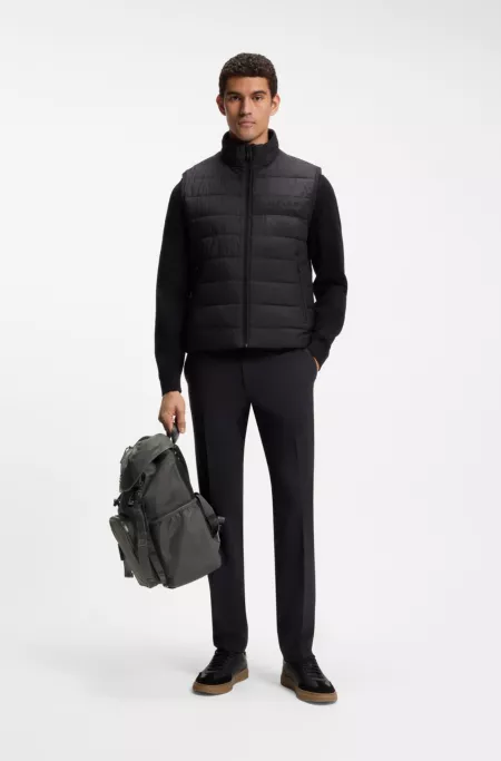 Twill backpack with Double B monogram