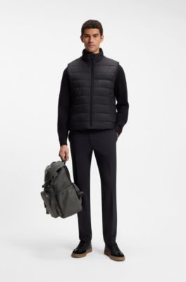 Sac &agrave; dos en twill &agrave; monogramme Double B, Gris