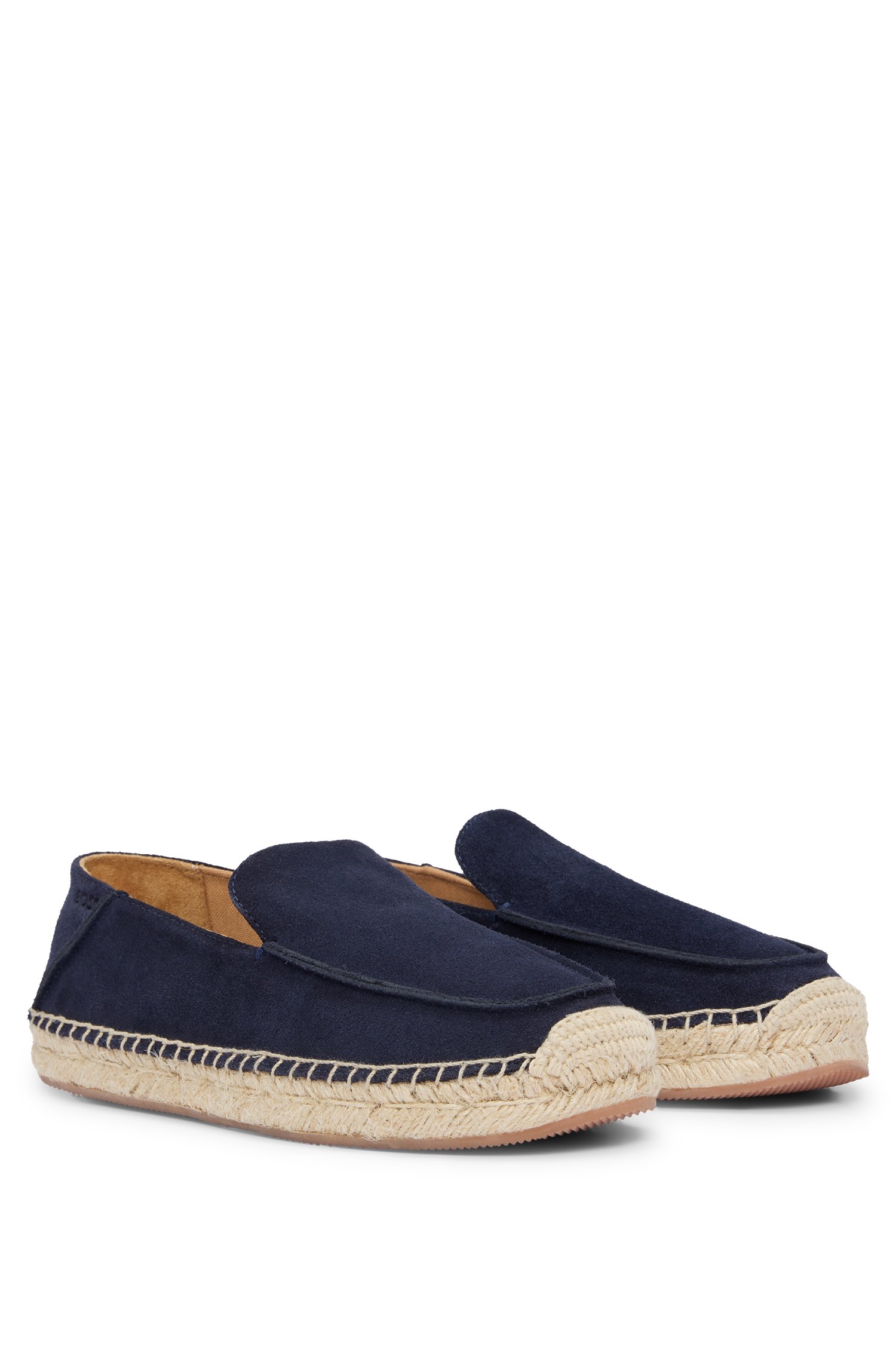 Suede slip-on espadrilles with jute sole