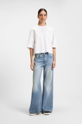 Deportivas de piel con cordones y ribetes de ante, Negro