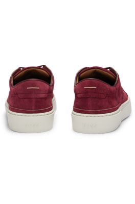Gary suede low-top trainers with branded lace loop