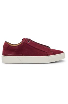 Gary suede low-top trainers with branded lace loop