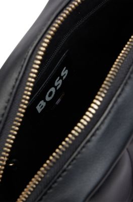 Sac port&eacute; crois&eacute; &agrave; double monogramme, Noir