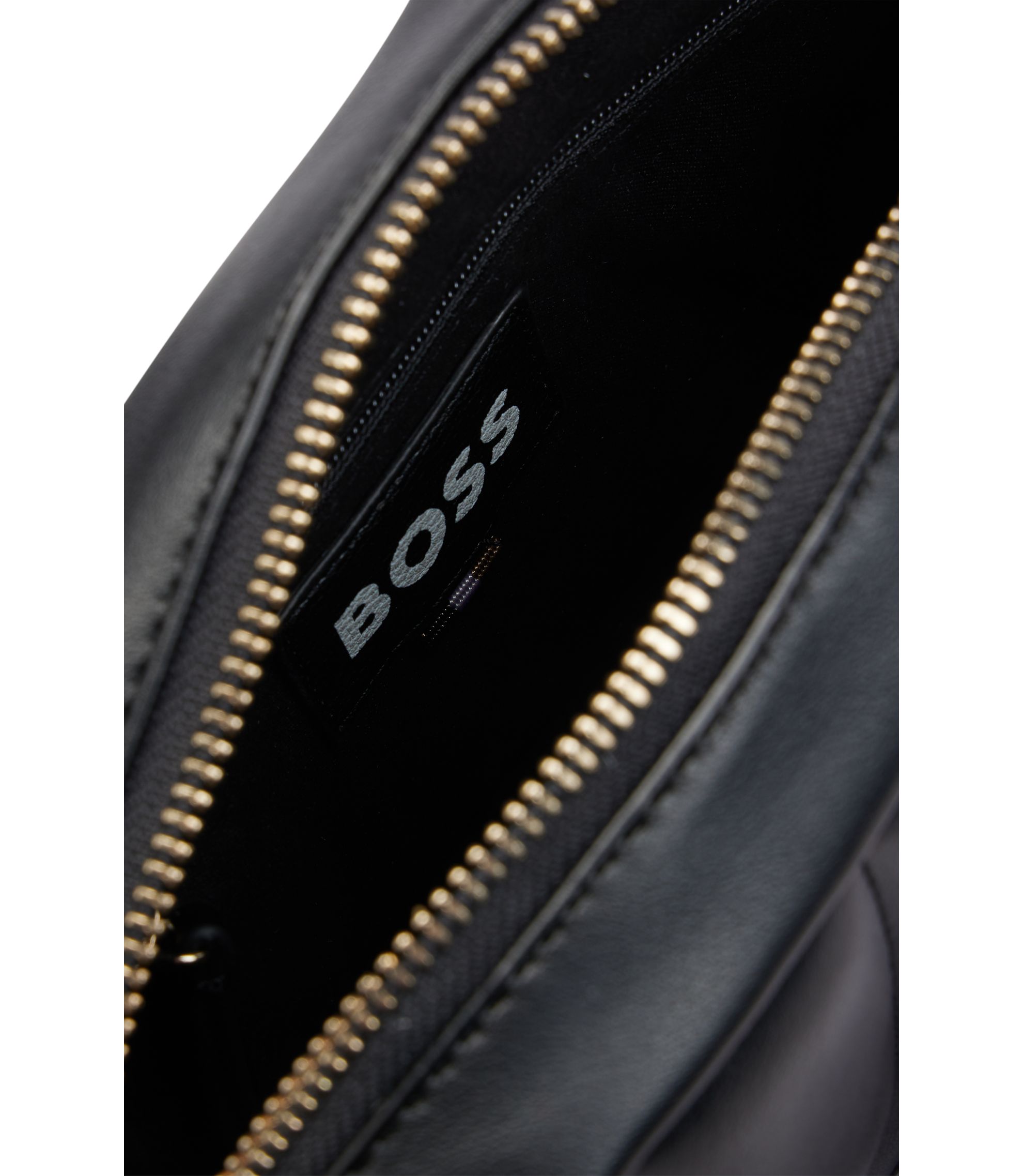 BOSS - Crossbody bag with Double B monogram - Black