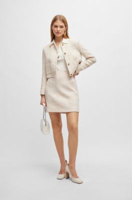 Sac port&eacute; crois&eacute; &agrave; double monogramme, Blanc