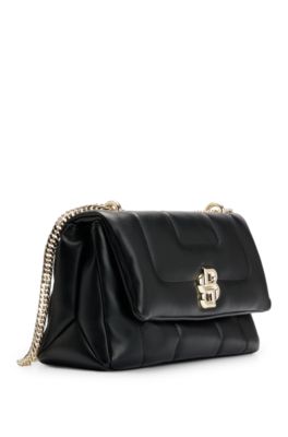 Shoulder bag with double monogram, Black